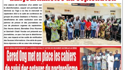 UNE DU JEUDI 14 SEPTEMBRE 2023