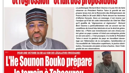 UNE DU LUNDI 26 SEPTEMBRE 2022