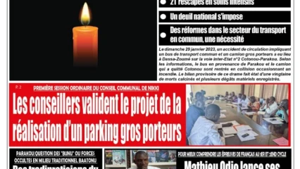 UNE DU LUNDI 30 JANVIER 2023