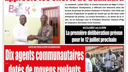 UNE DU MARDI 11 JUILLET 2023