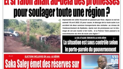 UNE DU MERCREDI 20 AVRIL 2022