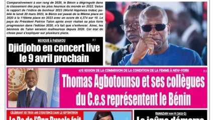 UNE DU MERCREDI 22 MARS 2023