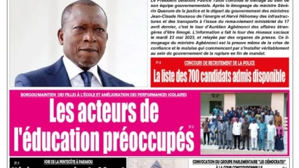 UNE DU MERCREDI 24 MAI 2023