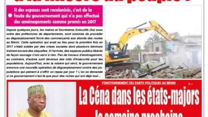 UNE DU VENDREDI 15 SEPTEMBRE 2023