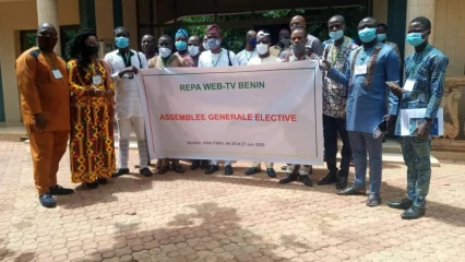 UNIVERS MÉDIATIQUE DU BENIN : Le Répa Web-Tv renouvelle ses instances  . Chams-Deen Badarou élu président, Barnabas Orou Kouman son 1er Vice-président
