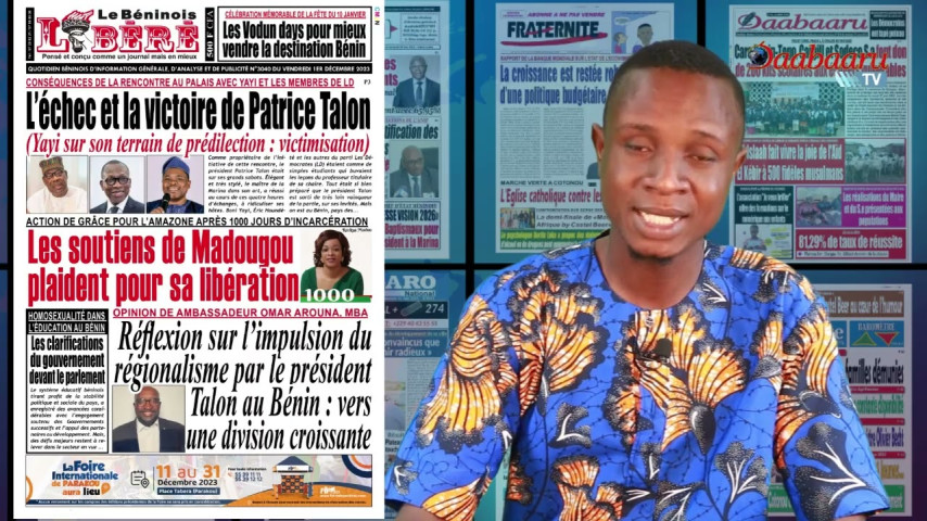 REVUE DES TITRES DE CE VENDREDI 01 DECEMBRE 2023 SUR DAABAARU TV