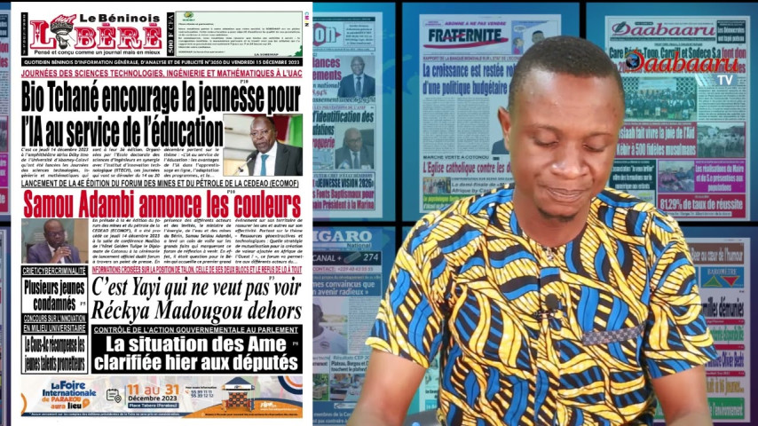 REVUE DES TITRES DE CE VENDREDI 15 DECEMBRE 2023. PRESENTATION HERMANN HOUNSOU