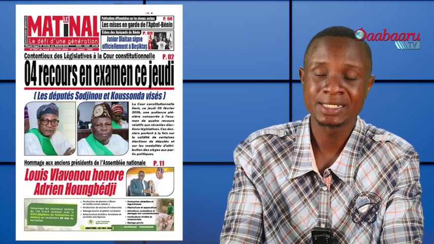 REVUE DES TITRES DES JOURNAUX DE CE JEUDI 05 FÉVRIER 2026