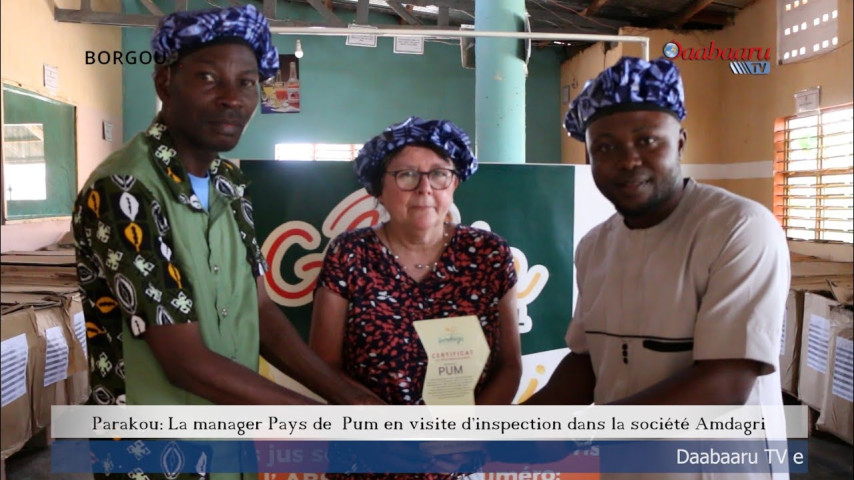 PARAKOU : La manager pays de PUM en visite d'inspection dans la société Amdagri