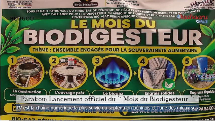 PARAKOU:  Lancement officiel de l’ouverture de stand du ‘’ Mois du Biodigesteur ‘’
