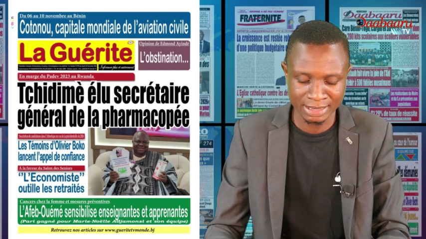 Revue des titres de ce lundi 06 Novembre 2023 sur Daabaaru TV. Présentation: Hermann HOUNSOU