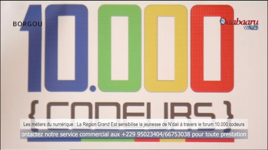 MÉTIERS DU NUMÉRIQUE:La Région Grand Est sensibilise la jeunesse de N’dali à travers 10000 codeurs