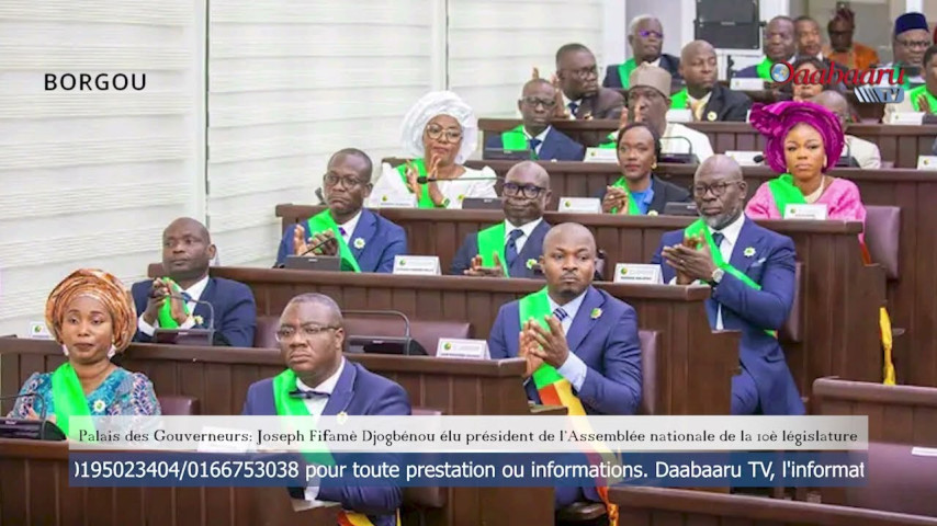 PALAIS DES GOUVERNEURS : Joseph Fifamè Djogbénou élu Pdt de l'Assemblée Nationale 10è législature