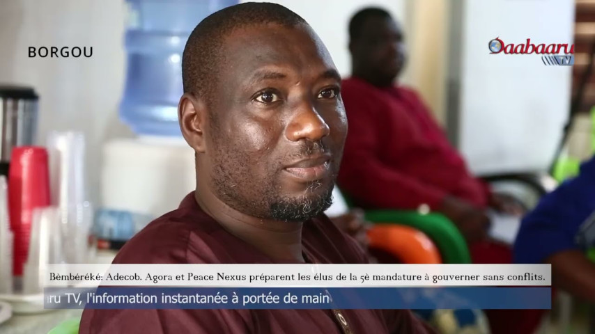 Bèmbéréké: Adecob. Agora et Peace Nexus préparent les élus 5è mandature à gouverner sans conflits.