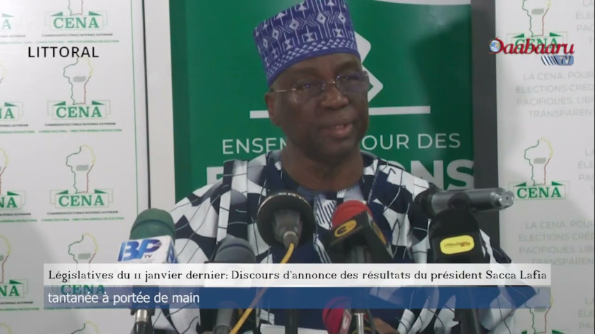 Législatives du 11 janvier dernier: Discours d'annonce des résultats du président Sacca Lafia