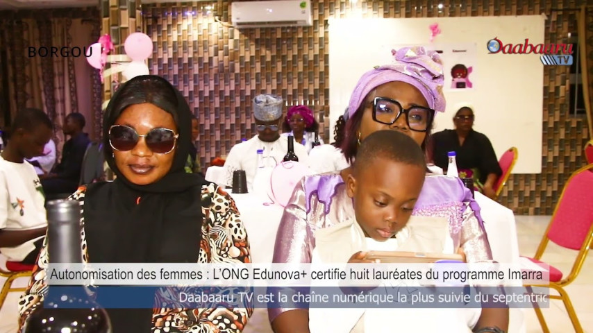 AUTONOMISATION DES FEMMES : L’ONG Edunova+ certifie huit lauréates du programme Imarra