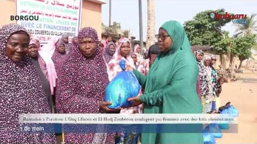 Ramadan à Parakou: L’Ong Lfuces et El-Hadj Zoubérou soulagent 300 femmes avec des kits alimentaires