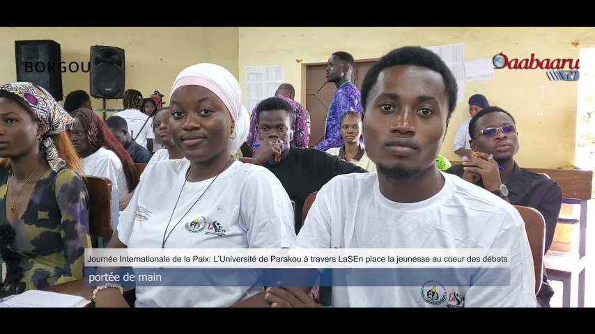 JOURNÉE INTERNATIONALE DE LA PAIX: L’Up de  Parakou à travers LaSEn place la jeunesse au cœur