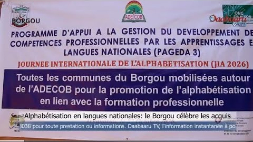 ALPHABÉTISATION EN LANGUES NATIONALES: le Borgou célèbre les acquis.